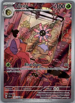 Lileep 145/142 Illustration Rare Stellar Crown Pokemon Holo Near Mint - Image 1