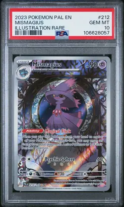 2023 POKEMON PAL EN-PALDEA EVOLVED ILLUSTRATION RARE #212 MISMAGIUS PSA 10 - Image 1