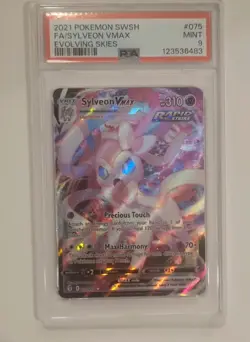 The Pokemon Company Sylveon VMAX 075/203 Evolving Skies Full Art Holo PSA 9 - Image 1