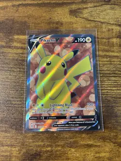 Pikachu V Full Art 157/172 Ultra Rare Brilliant Stars Pokemon TCG Near Mint - Image 1