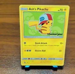 Pokemon Ash's Pikachu SM112 Promo Regular 70HP Quick Attack Electro Ball - Image 2