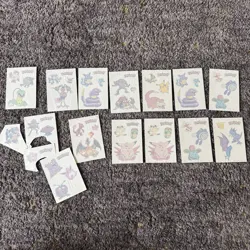 2000 Pokemon Merlin (14) Tattoo Lot Charizard, Snorlax, Blastoise, Pikachu - Image 1