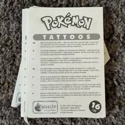 2000 Pokemon Merlin (14) Tattoo Lot Charizard, Snorlax, Blastoise, Pikachu - Image 3