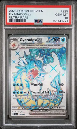 2023 POKEMON SVI EN-SCARLET & VIOLET ULTRA RARE #225 GYARADOS EX PSA 10 - Image 1