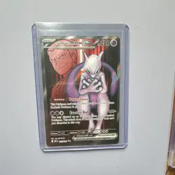 Pokemon Team Rocket's Mewtwo ex Ultra Rare Holo 213/182 Sv10 280 HP EN - Image 1