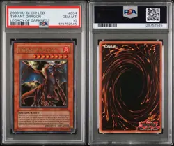 2003 Yu-Gi-Oh! LOD-034 Tyrant Dragon Legacy of Darkness PSA 10 Gem Mint - Image 3