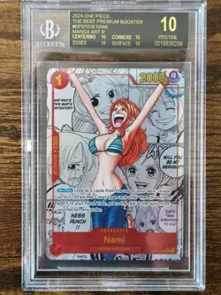 2024 One Piece The Best Premium EN #OP01016 Nami Manga Art BGS 10 BLACK LABEL - Image 1