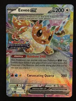 Eevee ex - (Prismatic Evolutions Stamp) 075/131 Miscellaneous Cards &... - Image 1