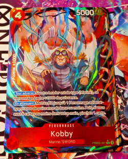 One Piece Card Game Carte Holo Koby PRB02-001 ALT PRB02 FR Mint - Image 1