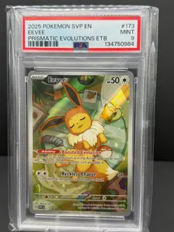 Pokemon Eevee 173 Scarlet & Violet Promo Cards Holo PSA 9 Prismatic Evolutions - Image 1