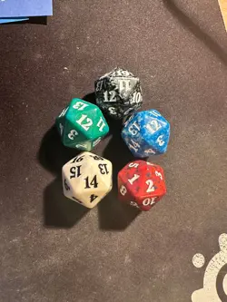 Magic the Gathering Dice - 20 Sided x5 - Magic game night - Image 1