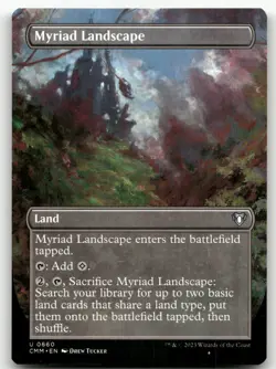Myriad Landscape (Borderless) #660 (NM) Commander Masters CMM Magic MTG - Image 1