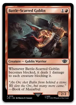 Battle-Scarred Goblin #115 (NM) Lord of the Rings LTR Magic MTG - Image 1