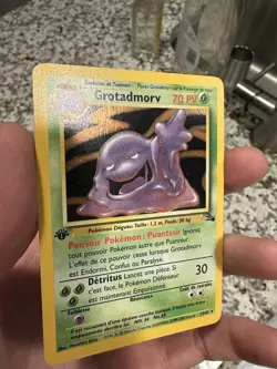 Pokemon TCG 1st Edition Muk Holo Rare Card 13/62 Fossil French LP/NM - Image 2