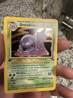 Pokemon TCG 1st Edition Muk Holo Rare Card 13/62 Fossil French LP/NM - Image 3