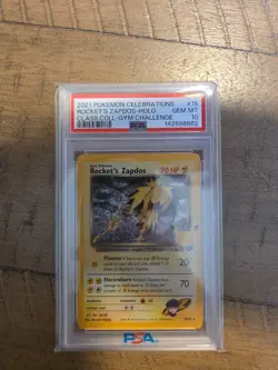 Rockets Zapdos PSA 10 2021 English Pokemon Celebrations Classic Collection 15 - Image 1
