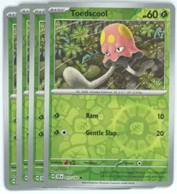 x4 Toedscool Reverse Holo - (Common) 017/142 - Stellar Crown - Pokemon - Image 1