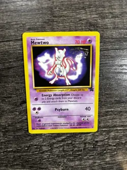 Pokemon Mewtwo 010/102 Base Set Promo Holo Rare Basic 60 HP - Image 1