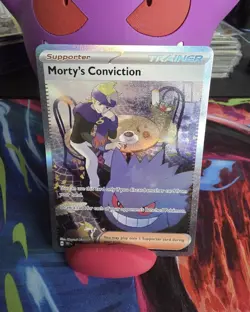 Pokemon Morty's Conviction Special Illustration Rare Temporal Forces 211/162 NM - Image 1