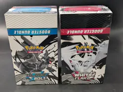 Pokemon SV Black Bolt White Flare Sealed Booster Bundle Display Case Set of 2 - Image 1
