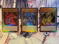 Yugioh Asian English Armityle, Hamon, Raviel, Uria Ultimate rare CR03-AE001,2,3 - Image 2