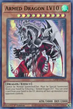 Yugioh! LP Armed Dragon LV10 - GFTP-EN075 - Ultra Rare - 1st Edition Lightly Pla - Image 1