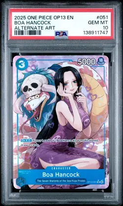 2025 ONE PIECE OP13 051 CARRYING ON HIS WILL BOA HANCOCK ALT ART PSA 10 GEM MINT - Image 1