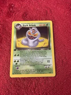 1st Edition Dark Arbok 19/82 Team Rocket Non Holo Pokemon Card nm- - Image 1
