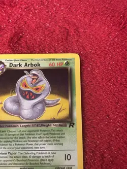 1st Edition Dark Arbok 19/82 Team Rocket Non Holo Pokemon Card nm- - Image 2