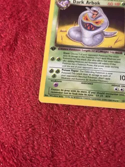 1st Edition Dark Arbok 19/82 Team Rocket Non Holo Pokemon Card nm- - Image 4