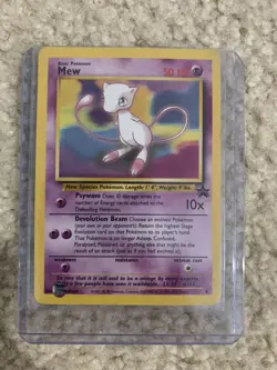 Mew Pokemon Card No. 8 Non-Holo Black Star WOTC Promo Basic Nintendo / Wizards - Image 1
