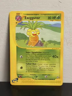 Pokemon Exeggutor 12/147 Aquapolis 2002 WOTC Non-Holo Rare Card MP - Image 1