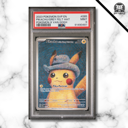 Pokemon Card English - Pikachu Grey Felt Hat #085 - Van Gogh PROMO - PSA 9 MINT - Image 1