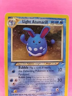 Light Azumarill Neo Destiny Holo Pokemon Card WOTC - Image 2