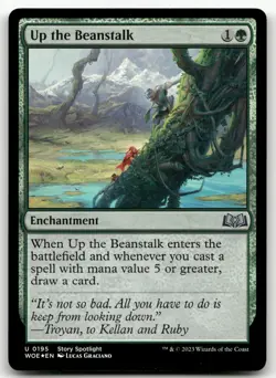 Up the Beanstalk #195 (Foil) (NM) Wilds of Eldraine WOE Magic MTG - Image 1