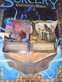 sorcery contested realm signed sir galahad and balin foil. Very rare. - Image 2