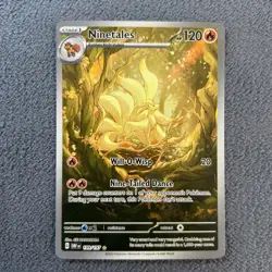 Pokemon TCG Ninetales Obsidian Flames Illustration Rare Card 199/197 NM - Image 1