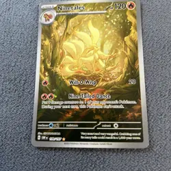 Pokemon TCG Ninetales Obsidian Flames Illustration Rare Card 199/197 NM - Image 2