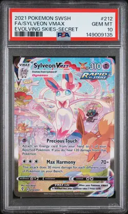 2021 POKEMON SWORD & SHIELD EVOLVING SKIES SECRET FULL ART/SYLVEON VMAX PSA 10 - Image 1