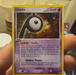 SWIRL!!! 2005 Pokemon EX Unseen Forces Holo Unown #P/28 - Image 1