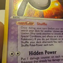 SWIRL!!! 2005 Pokemon EX Unseen Forces Holo Unown #P/28 - Image 3