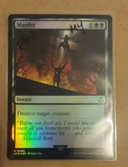 MTG Assassin's Creed *FOIL* U Murder #0092 NM - Image 1