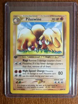[NM/MINT] 2000 Pokemon Neo Revelation Piloswine 1st Edition #36/64 Uncommon - Image 1
