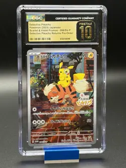 Detective Pikachu #98/SV-P Pokemon Japanese Promo - CGC PRISTINE 10 - Image 1