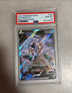 Pokemon Arceus V 2022 Swsh09 Brilliant Stars 166/172 PSA 10 Ultra Rare - Image 2