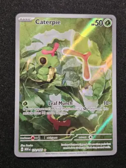 Pokemon NM Holo Caterpie - 172/165 Illustration Rare SV: Scarlet & Violet 151 - Image 1