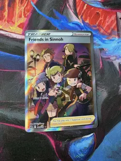 Pokemon Friends in Sinnoh Full Art Trainer Ultra Rare 149/159 Crown Zenith Holo - Image 2