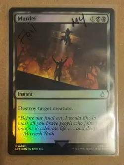MTG Assassin's Creed *FOIL* U Murder #0092 NM - Image 1