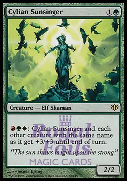 Cylian Sunsinger 2x FOIL CON MTG Conflux Rare MINT green - Image 1