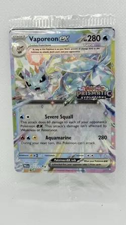 Pokemon TCG: Prismatic Evolutions Vaporeon ex 023/131 Stamped Promo Sealed - Image 1